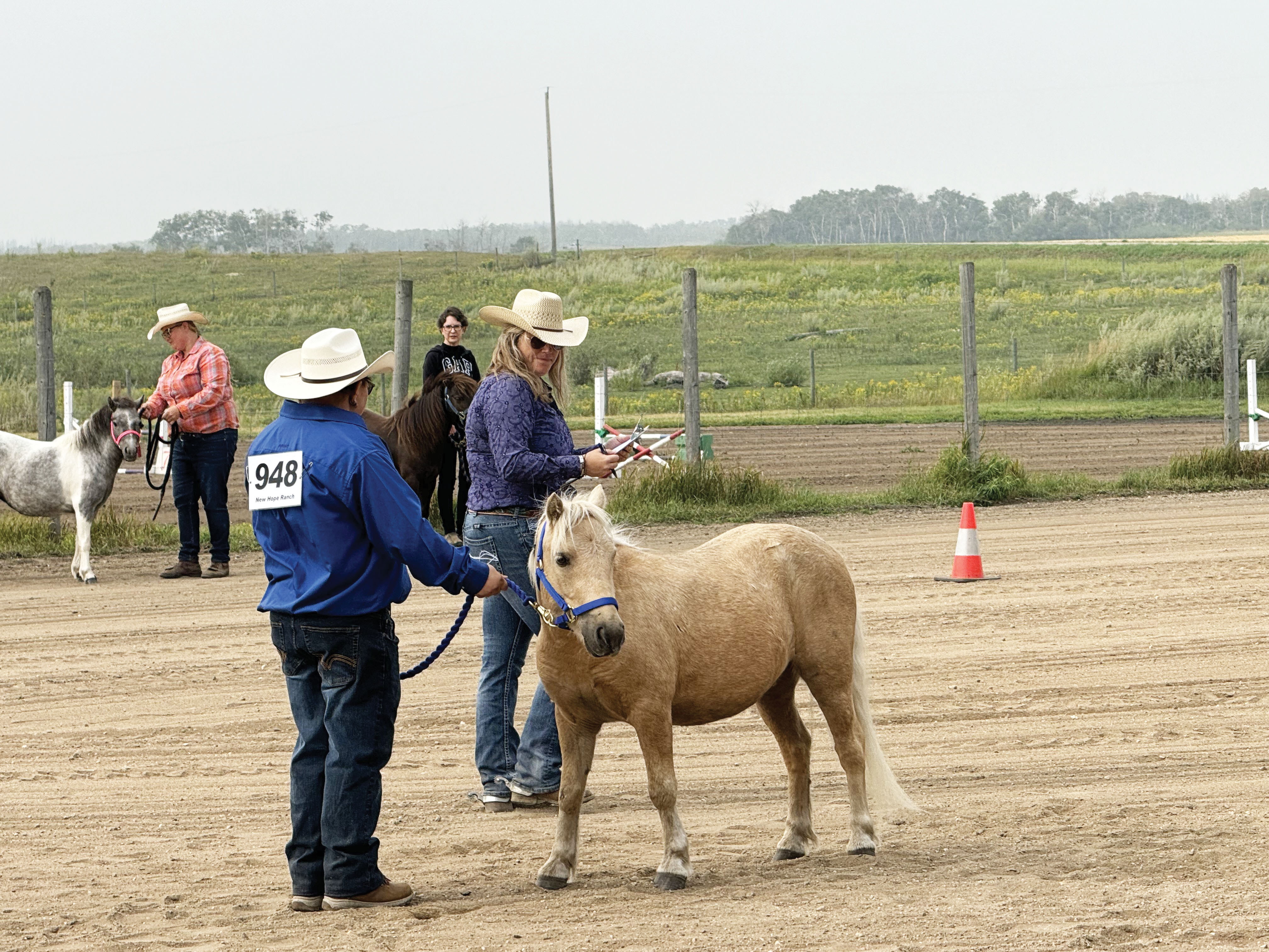 A miniature pony show is held yearly. Here Krystle Zoer with her pony Tango is judged by Cheryl Smith. <br />
